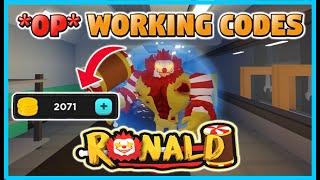 ALL NEW + WORKING RONALD CODES *2020* | ROBLOX