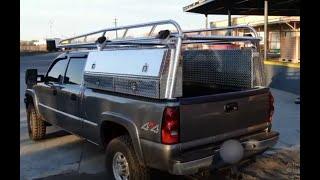 Ryder Rack WELD Custom Aluminum Truck Ladder Rack - Truck Rack with Topsider Toolboxes