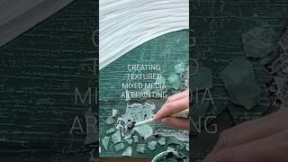 Creating textured mixed media art painting full process #texturedart