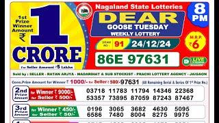 DEAR LOTTERY RESULT| 8PM (24-12-2024); Dear Goose Tuesday