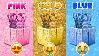 Choose Your Gift! | Pink🩷BlueGold | 3 Gift Box Challenge | How Lucky Are You? #chooseyourgift