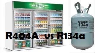 What is the difference between r404a and r134a Which refrigerant is better and its working pressures