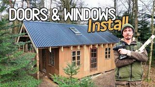 How I Installed The Doors & Windows - in Beautiful Mahogany | My Eco-Friendly Cabin-Build [Part 9]