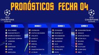 PRONOSTICOS  Fecha 4  de la CHAMPIONS LEAGUE 2024/2025