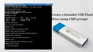 How to Create a bootable USB Flash Drive using CMD prompt 2024