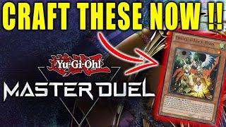 BEST MASTER DUEL CARDS TO CRAFT NOW ! FREE 2 PLAY