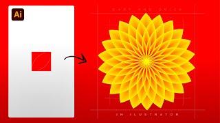 Create an Amazing Flower Design in illustrator | Lotus Flower | Adobe Illustrator