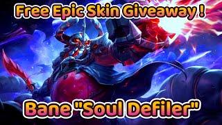 Free Skin Giveaway Bane"Soul Defiler"|Mobile legends Free Skin #mlbbfreeskin #mobilelegendsgiveaway