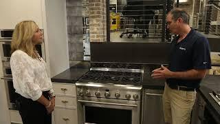 Designer Rose Ott and appliance expert Al Howard in the Plesser’s Showroom