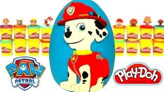 Huevo Sorpresa Gigante de Marshall Paw Patrol en Español Plastilina Play Doh