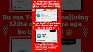 You5Tv 3oyda 100ta obunachiga koʻpaydi  #you5tv #boshqotirmalar  #tiktok #gentra