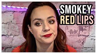 HOW TO DO A Neutral Smokey Eye & Red Lipstick Tutorial | ILINCA