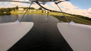 First flight of E-flite Apprentice S on floats