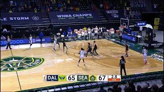 ARIKE OGUNBOWALE HITS GAME-WINNING 3 TO GET REVENGE ON THE STORM!! #WNBA #dallaswings