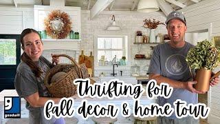 Goodwill Thrifted Fall Decor - Kitchen Decorating Ideas - Fall Decor - Thrifted Decor cozy home tour