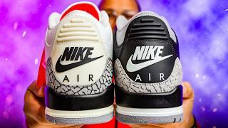 Air Jordan 3 Black Cement vs White Cement Reimagined