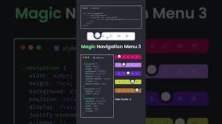 MAGIC NAVIGATION MANU 3 #Shorts #CodingShorts #HTMLCSS #UIDesign #WebDesign #viral #fyp #foryou