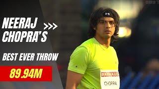 Neeraj Chopra's Best Ever Throw 89.94m | Stockholm 2022 | J Weber | A Peters | J Vadlejch