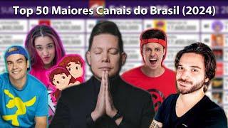 Top 50 Maiores Canais do YouTube Brasil | Inscritos (Jan-Dez 2024)