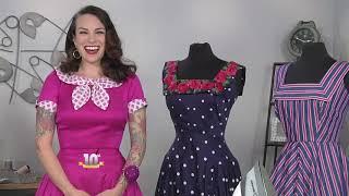 Night and Day Dress Mitered Collar Sewing Tutorial for Charm Patterns (It's Sew Easy 1909)