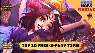 Top 10 Free2Play Tips for Hero Wars Mobile #shorts #short