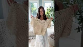 Lightweight Summer Top Crochet Pattern #crochet #crochetclothing #crochettop #crochetsummertop