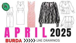 BURDA 4/2025 FULL Line Drawings | Its Spring Sewing Time!