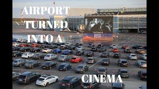 AN AIRPORT WAS TURNED INTO A DRIVE THROUGH CINEMA!!