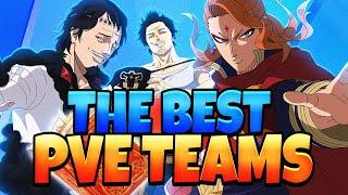 THE *BEST* PVE TEAMS TO FARM GEAR EFFICIENTLY ON GLOBAL LAUNCH! | Black Clover Mobile