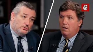 Tucker Carlson and Ted Cruz get into heated shouting match over Iran – as MAGA divide grows