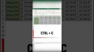 Переворачиваем таблицу в Excel #excel #обучение #лайфхаки #shorts