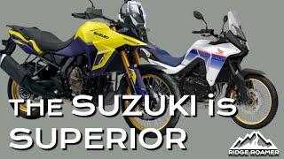 The V-Strom 800 DE is BETTER than the Transalp - 2023 Suzuki versus Honda ADV Comparison