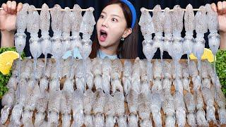 [Mukbang ASMR] Raw Baby Squid Sashimi  Beka Squid Sushi Seafood Eatingsound Ssoyoung