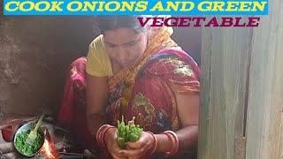 COOK ONIONS  //  AND GREEN VEGETABLES   #sasmitamanojvlogs   #manojvlogs  #vlogger  #vlogs