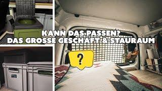 Kann das passen? Das große Geschäft & Stauraum schaffen im VW Caddy Minicamper [UPDATE]