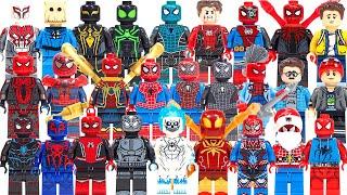 All Spider-Man Suits Marvel's Spider-Man Avengers Endgame Peter Parker Unofficial Lego Minifigures