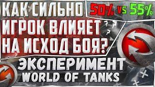 КАК  ИГРОК ВЛИЯЕТ НА  ИСХОД БОЙ В WOT ? ЭКСПЕРИМЕНТ WOT. ЕСТЬ ЛИ ПОДКРУТКА?