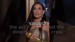Demi Moore Wins Golden Globe for the First Time in 45 Years