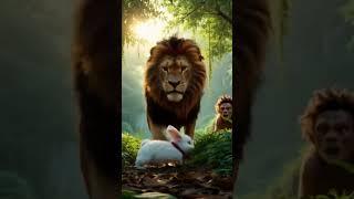 BRAVE RABBIT IN JUNGLE #rabbit #animalshorts #heroic #hero