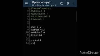 How use simple operations in Python(Android Phone)#CodeMe#Howtousesimpleoperation