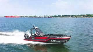 TS BOAT 9200 - HDPE PLASTIC WORK BOAT. Test in Tallinn bay.