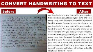 Just 1 Click Convert Handwriting To Text || Google Docs Tutorial ||