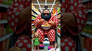 ️ Evolution of Baby: Sumo wrestler eating noodles with Baby  AMAZE   #cat​ #cute​ #love​ #shorts​