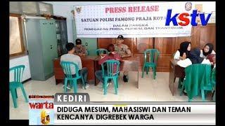 KEDIRI  -  DIDUGA MESUM  MAHASISWI DAN TEMAN KENCANYA DIGREBEK WARGA