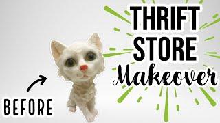 THRIFT STORE makeover | Transforming STATUES into ART | STEAMPUNK CAT