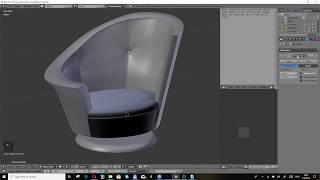 Blender. Modeling chair Arabella. Make even a curved surface.