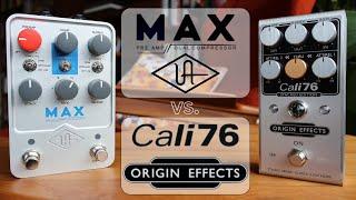 UAFX Max vs Origin Effects Cali76 Compressor Pedal Shootout!