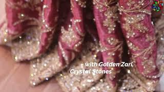 ARNG-3401 “The English Red” Premium Designer Saree||Barbari Fabric||Crystals||Zari