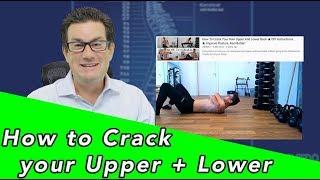 Chiropractor Reacts to How to Crack your Upper and Lower Back DIY Instructions