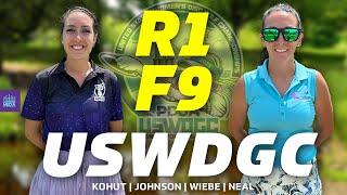 2025 PDGA United States Women's Disc Golf Championships | R1F9 | Kohut, Johnson, Wiebe, Neal | FA1
